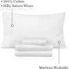imageMartha Stewart 100 Cotton Queen Sheets Set  4 Piece Soft Smooth Durable Easy Care 16quot Deep Pocket Sheets Bedding Sheets Sateen Sheets 1 Flat 1 Fitted 2 Pillowcases Dorm Essential YellowWhite
