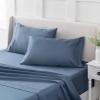 imageMartha Stewart 100 Cotton Queen Sheets Set  4 Piece Soft Smooth Durable Easy Care 16quot Deep Pocket Sheets Bedding Sheets Sateen Sheets 1 Flat 1 Fitted 2 Pillowcases Dorm Essential YellowBlue
