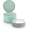 imageMartha Stewart Dinnerware Stemware Glassware Organizer Home Storage Container Case 3 Piece Dinnerware Set Organizer For Dessert Salad and Dinner Plates With Felt Dividers Skyland Faux BoisMint