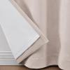 imageMartha Stewart Lucca Velvet Blackout Back Tab Window Curtain Panel Pair 95quot Linen BeigeLinen