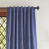 imageMartha Stewart Lucca Velvet Blackout Back Tab Window Curtain Panel Pair 95quot Linen BeigeNavy
