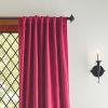 imageMartha Stewart Lucca Velvet Blackout Back Tab Window Curtain Panel Pair 95quot Linen BeigePomegranate