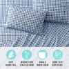 imageMartha Stewart Microfiber Sheets Set   Soft Smooth Durable Easy Care  Bedding Sheets Juniper Sea PinkTodd Checks Blue
