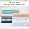 imageMartha Stewart Microfiber Sheets Set   Soft Smooth Durable Easy Care  Bedding Sheets Juniper Sea PinkWhite