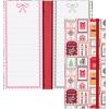 imageMartha Stewart List Pad Folio Holiday Hardcover Notepad with Elastic Closure 2 Lined List Pads with 52 Perforated Sheets Each Portable Organizer for Gift ampamp Shopping Lists Stamps
