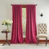 imageMartha Stewart Lucca Velvet Blackout Back Tab Window Curtain Panel Pair 95quot Linen BeigePomegranate