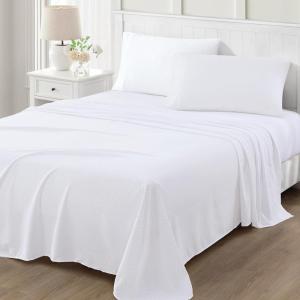imageMartha Stewart Microfiber Sheets Set   Soft Smooth Durable Easy Care  Bedding Sheets Juniper Sea PinkSwissdot Rose