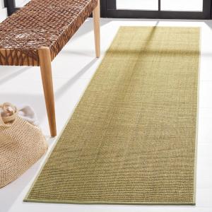 imageMartha Stewart x SAFAVIEH Area Rug Collection  9 x 13 Beige ampamp Ivory Sisal ampamp Jute Farmhouse Style Ideal for Living Room Bedroom Office Dining Space MSR9501CGreen