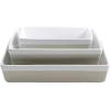 imageMARTHA STEWART 3 Piece Oven to Table Stoneware Bakeware Baking Dish ampamp Casserole Set  RedGrey