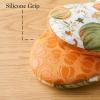 imageMARTHA STEWART Autumn Harvest Pumpkins Mini Oven Mitt 2Pack Set 100 Cotton with Decorative NonSlip Silicone Grip Heat Resistant OrangeGreenIvory 55quotX8quotOrangeGreenIvory