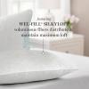 imageMARTHA STEWART Down Alternative Pillows King Size Set Of 2 Plush Cooling Pillow for Back Stomach or Side Sleepers Memory FoamLike Fiber Fill Dobby Stripe 20quot x 36quot WhiteWhite
