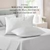 imageMARTHA STEWART Down Alternative Pillows King Size Set Of 2 Plush Cooling Pillow for Back Stomach or Side Sleepers Memory FoamLike Fiber Fill Dobby Stripe 20quot x 36quot WhiteWhite