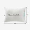 imageMARTHA STEWART Down Alternative Pillows King Size Set Of 2 Plush Cooling Pillow for Back Stomach or Side Sleepers Memory FoamLike Fiber Fill Dobby Stripe 20quot x 36quot WhiteWhite
