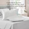 imageMARTHA STEWART Down Alternative Pillows King Size Set Of 2 Plush Cooling Pillow for Back Stomach or Side Sleepers Memory FoamLike Fiber Fill Dobby Stripe 20quot x 36quot WhiteWhite