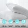 imageMARTHA STEWART Down Alternative Pillows King Size Set Of 2 Plush Cooling Pillow for Back Stomach or Side Sleepers Memory FoamLike Fiber Fill Dobby Stripe 20quot x 36quot WhiteWhite