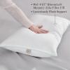 imageMARTHA STEWART Down Alternative Pillows King Size Set Of 2 Plush Cooling Pillow for Back Stomach or Side Sleepers Memory FoamLike Fiber Fill Dobby Stripe 20quot x 36quot WhiteWhite