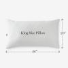 imageMARTHA STEWART Down Alternative Pillows King Size Set Of 2 Plush Cooling Pillow for Back Stomach or Side Sleepers Memory FoamLike Fiber Fill Dobby Stripe 20quot x 36quot WhiteWhite