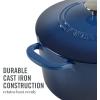 imageMARTHA STEWART Gatwick 7 QT Enamel Cast Iron Dutch Oven Pot with Lid Martha BlueClassic Blue