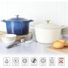 imageMARTHA STEWART Gatwick 7 QT Enamel Cast Iron Dutch Oven Pot with Lid Martha BlueClassic Blue
