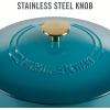 imageMARTHA STEWART Gatwick 7 QT Enamel Cast Iron Dutch Oven Pot with Lid Martha BlueEmerald Ombre