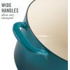 imageMARTHA STEWART Gatwick 7 QT Enamel Cast Iron Dutch Oven Pot with Lid Martha BlueEmerald Ombre