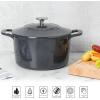 imageMARTHA STEWART Gatwick 7 QT Enamel Cast Iron Dutch Oven Pot with Lid Martha BlueGrey