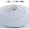 imageMARTHA STEWART Gatwick 7 QT Enamel Cast Iron Dutch Oven Pot with Lid Martha BlueLavender