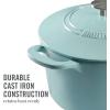 imageMARTHA STEWART Gatwick 7 QT Enamel Cast Iron Dutch Oven Pot with Lid Martha BlueMartha Blue