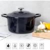 imageMARTHA STEWART Gatwick 7 QT Enamel Cast Iron Dutch Oven Pot with Lid Martha BlueNavy Blue
