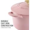 imageMARTHA STEWART Gatwick 7 QT Enamel Cast Iron Dutch Oven Pot with Lid Martha BluePink