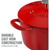 imageMARTHA STEWART Gatwick 7 QT Enamel Cast Iron Dutch Oven Pot with Lid Martha BlueRed
