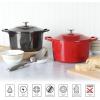 imageMARTHA STEWART Gatwick 7 QT Enamel Cast Iron Dutch Oven Pot with Lid Martha BlueRed