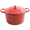 imageMARTHA STEWART Gatwick 7 QT Enamel Cast Iron Dutch Oven Pot with Lid Martha BlueRed