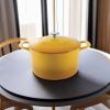 imageMARTHA STEWART Gatwick 7 QT Enamel Cast Iron Dutch Oven Pot with Lid Martha BlueYellow