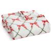imageMartha Stewart  Blanket Incredibly Soft Throw Blanket for Couch or Bed Printed Plush ampamp Oversized Bedding Madison Gingham Green 60quot x 70quotEmmas Bow White
