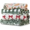 imageMartha Stewart  Blanket Incredibly Soft Throw Blanket for Couch or Bed Printed Plush ampamp Oversized Bedding Madison Gingham Green 60quot x 70quotHoliday Woodland White