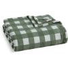 imageMartha Stewart  Blanket Incredibly Soft Throw Blanket for Couch or Bed Printed Plush ampamp Oversized Bedding Madison Gingham Green 60quot x 70quotMadison Gingham Green
