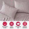 imageMartha Stewart  Flannel Sheets Full Size AntiPilling ampamp Wrinkle Resistant Cotton Touchably Soft for AllSeason Comfort  Bed Sheets with Matching Pillowcases ampamp Fitted Sheet Holiday Bows RedGray  Dark Red