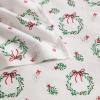 imageMartha Stewart  Flannel Sheets Full Size AntiPilling ampamp Wrinkle Resistant Cotton Touchably Soft for AllSeason Comfort  Bed Sheets with Matching Pillowcases ampamp Fitted Sheet Holiday Bows RedWreaths  Mistletoe Green