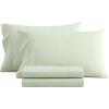 imageMartha Stewart  Full Size Sheets Set Crisp ampamp Tailored Cooling Sheets wa Naturally Smooth Cotton Percale Lightweight Feel  Matching Pillowcases ampamp Fitted Sheet Skylands Solid BeigeSkylands Solid Green