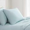 imageMartha Stewart  Full Size Sheets Set Crisp ampamp Tailored Cooling Sheets wa Naturally Smooth Cotton Percale Lightweight Feel  Matching Pillowcases ampamp Fitted Sheet Skylands Solid BeigeSkylands Solid Blue
