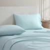 imageMartha Stewart  Full Size Sheets Set Crisp ampamp Tailored Cooling Sheets wa Naturally Smooth Cotton Percale Lightweight Feel  Matching Pillowcases ampamp Fitted Sheet Skylands Solid BeigeSkylands Solid Blue
