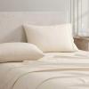 imageMartha Stewart  Full Size Sheets Set Crisp ampamp Tailored Cooling Sheets wa Naturally Smooth Cotton Percale Lightweight Feel  Matching Pillowcases ampamp Fitted Sheet Skylands Solid BeigeSkylands Solid Beige