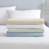 imageMartha Stewart  Full Size Sheets Set Crisp ampamp Tailored Cooling Sheets wa Naturally Smooth Cotton Percale Lightweight Feel  Matching Pillowcases ampamp Fitted Sheet Skylands Solid BeigeSkylands Solid White