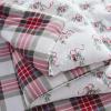 imageMartha Stewart  Queen Bedding Comforter Sets Wonderfully Plush ampamp Naturally Soft Cotton Flannel Bedding wMatching Pillowcases 3 Piece Bed Sets Yuletide Spruce PlaidHoliday Ribbons RedYuletide Spruce PlaidHoliday Ribbons Red