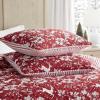 imageMartha Stewart  Queen Quilt Set Classic Quilted Bedding Lightweight Incredibly Soft ampamp Wrinkle Resistant Quilt with Matching Pillowcases 3 Piece Bed Set Dancing Deer RedDancing Deer Red