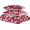 imageMartha Stewart  Queen Quilt Set Classic Quilted Bedding Lightweight Incredibly Soft ampamp Wrinkle Resistant Quilt with Matching Pillowcases 3 Piece Bed Set Dancing Deer RedDancing Deer Red