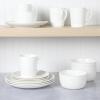 imageMartha Stewart 16 Piece Basket Weave New Bone China Embossed Porcelain Chip and Scratch Resistant Dinnerware SetWhite Basket Weave