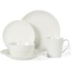 imageMartha Stewart 16 Piece Basket Weave New Bone China Embossed Porcelain Chip and Scratch Resistant Dinnerware SetWhite Embossed