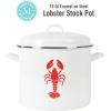 imageMartha Stewart 16Quart Enamel On Steel Scratch Resistant Lobster Stock Pot  LinenLinen